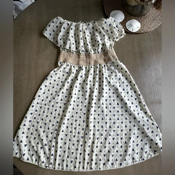 Ocean Drive Women’s Dress set - Navy and Cream - Picture 7 of 9